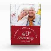 結婚40周年記念ルビー フォトブロック (正面)