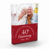 結婚40周年記念ルビー フォトブロック (左)
