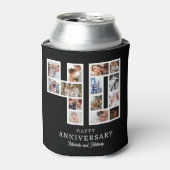 結婚40周年記念写真 ブラック 缶クーラー (缶正面)