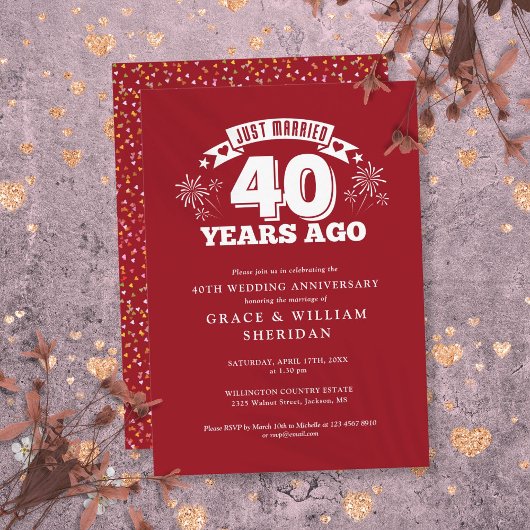 結婚40周年記念日 おめでとう 招待状