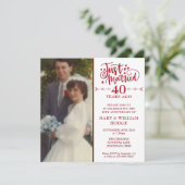 結婚40周年記念 ウェディングフォト スクエア 招待状 (スタンド正面)