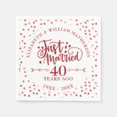 結婚40周年記念 スタンダードカクテルナプキン (正面)
