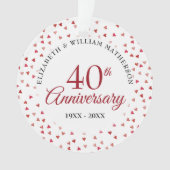 結婚40周年記念 ルビーのハート オーナメント (正面)