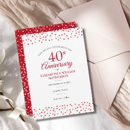 結婚40周年記念 ルビーのハート セーブザデート