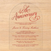結婚40周年記念（ルビー婚） アクリル招待状 (正面)