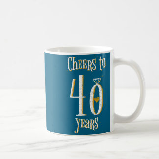 結婚40周年記念Tシャツ おめでとう コーヒーマグカップ