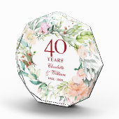 結婚40周年 ルビー記念のバラのガーランド フォトブロック (右)