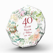 結婚40周年 ルビー記念のバラのガーランド フォトブロック (左)
