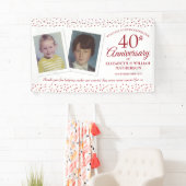 結婚40周年 ルビー記念の子供の写真 ウェルカムボード 横断幕 (インサイチュ)