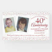 結婚40周年 ルビー記念の子供の写真 ウェルカムボード 横断幕 (横)