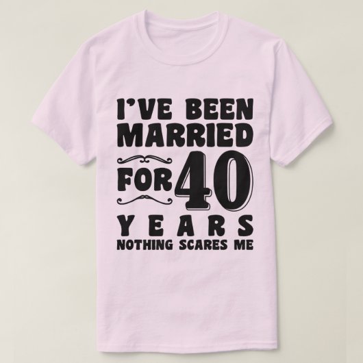 結婚40年目のロマンティックな記念日 Tシャツ (デザイン正面)