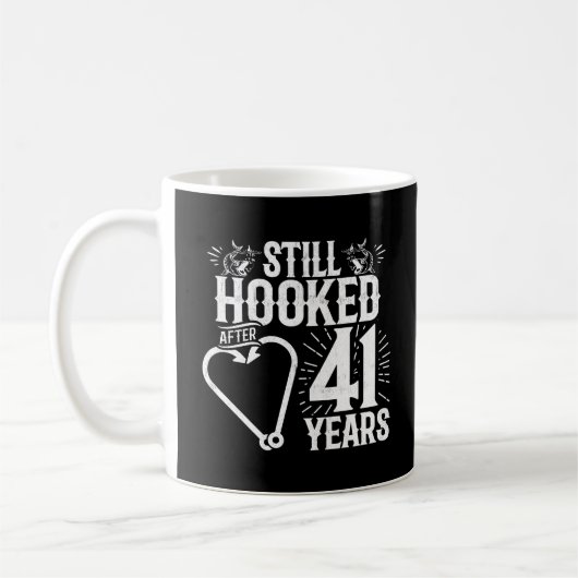 結婚41周年記念 かわいい 41歳 コーヒーマグカップ (左)