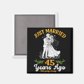 結婚45周年記念 お幸せに マグネット (正面/裏面)