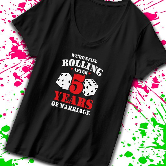 結婚5周年おめでとう 面白いプレゼント Tシャツ