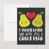 結婚5周年ギフト 夫婦 パール ポストカード (正面/裏面)