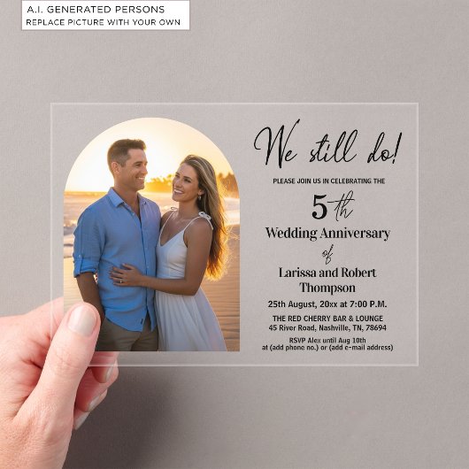 結婚5周年記念フォト アクリル招待状