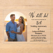 結婚5周年記念フォト アクリル招待状 (正面)