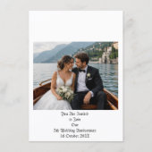 結婚5周年記念ボート写真招待状 (正面)