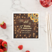 結婚5周年記念　ストリングライト スタンダードカクテルナプキン (インサイチュ)