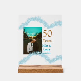 結婚50周年おめでとう カップル名+結婚日 アクリルサイン