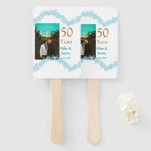 結婚50周年おめでとう カップル名+結婚日 ハンドファン (正面&裏面)