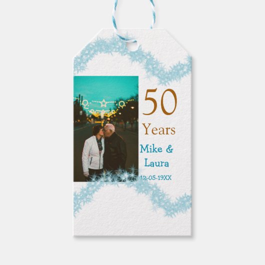 結婚50周年おめでとう カップル 名前 結婚記念日 ギフトタグ (正面)