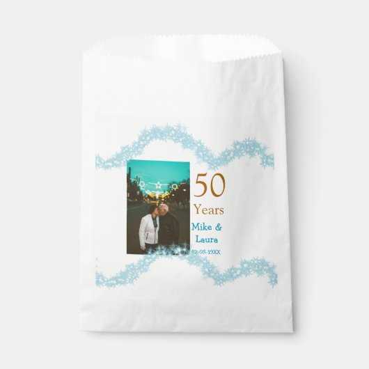 結婚50周年おめでとう カップル 名前 結婚記念日 フェイバーバッグ (正面)