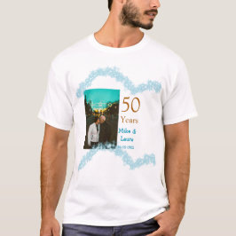 結婚50周年おめでとう カップル 名前 結婚記念日 Tシャツ