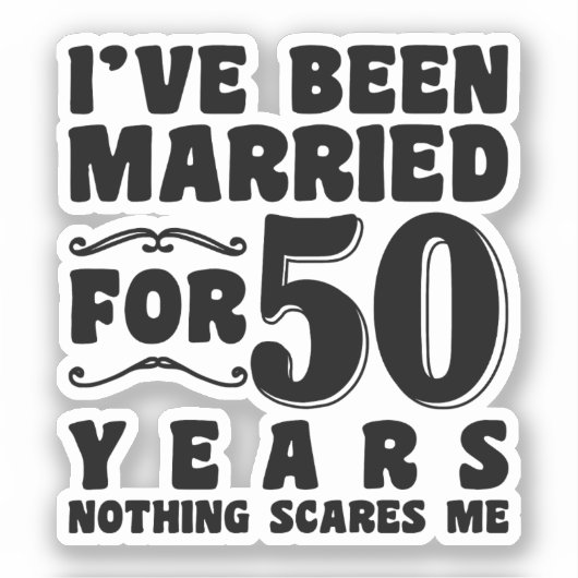 結婚50周年おめでとう 夫婦ユーモア シール (正面)