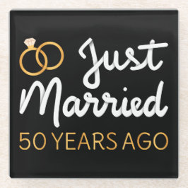 結婚50周年おめでとう IV ガラスコースター