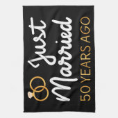 結婚50周年おめでとう IV キッチンタオル (縦)