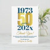 結婚50周年パーティー感謝状 サンキューカード (スタンド正面)