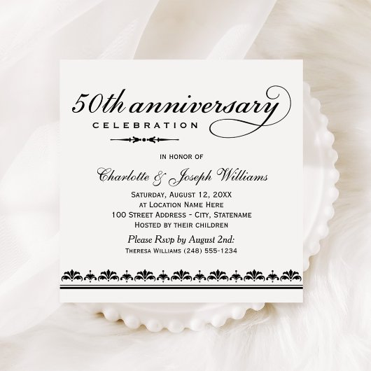 結婚50周年記念のお祝い 招待状