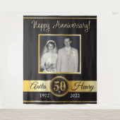 結婚50周年記念のゴールドジュビリー写真 タペストリー (正面)