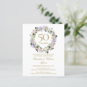 結婚50周年記念のフラワー招待状 (スタンド正面)