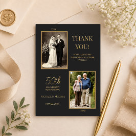 結婚50周年記念の御礼カード サンキューカード