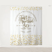 結婚50周年記念の背景 タペストリー (正面)