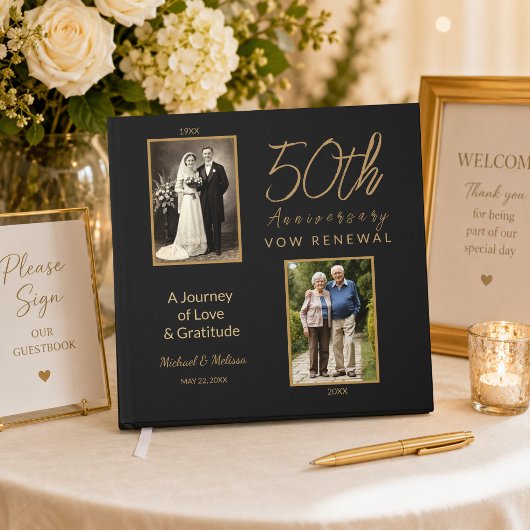 結婚50周年記念の誓いの更新フォト ゲストブック