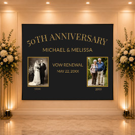 結婚50周年記念の誓い更新の背景 タペストリー