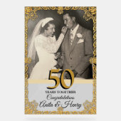 結婚50周年記念またはその他の記念年 アクリルサイン (正面)