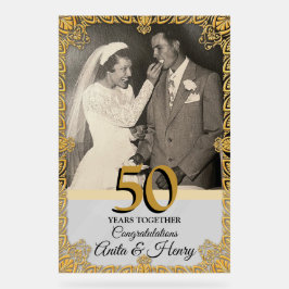 結婚50周年記念またはその他の記念年 アクリルサイン