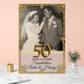 結婚50周年記念またはその他の記念年 アクリルサイン (ウェディング)