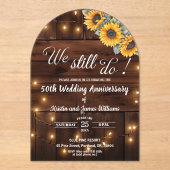 結婚50周年記念イルミネーションライト アクリル招待状 (正面)