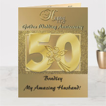 結婚50周年記念カード 夫用 オーダーメイド
