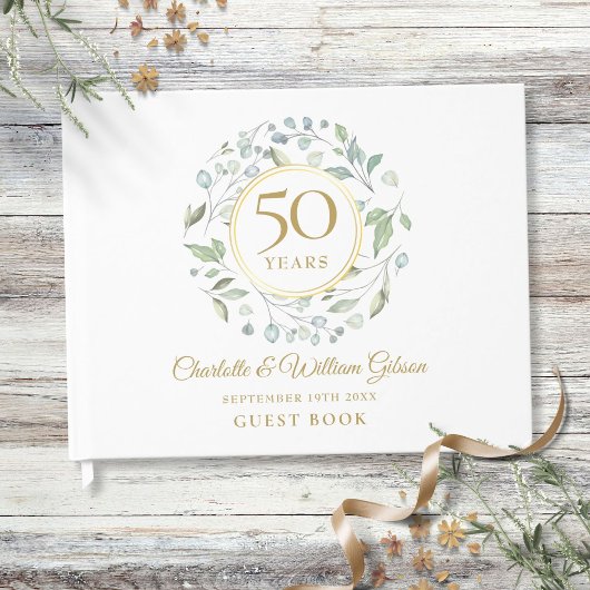 結婚50周年記念グリーンリース ゲストブック