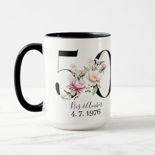 結婚50周年記念コーヒーマグ マグカップ (左)