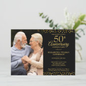 結婚50周年記念サプライズパーティー 2枚の写真 招待状 (スタンド正面)