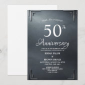 結婚50周年記念サプライズ招待状 招待状 (正面/裏面)
