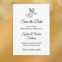 結婚50周年記念シンプルな黒と白