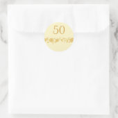 結婚50周年記念ステッカー ラウンドシール (バッグ)